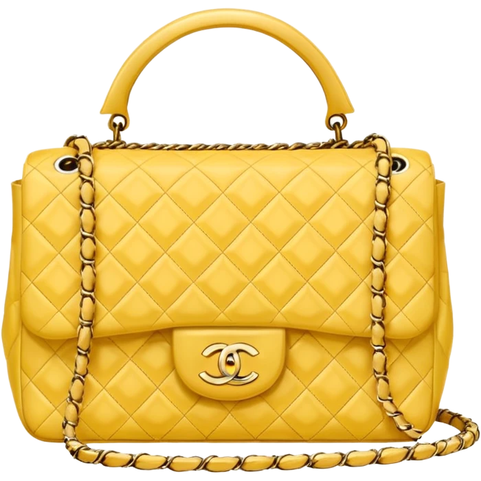 light yellow chanel bag emoji