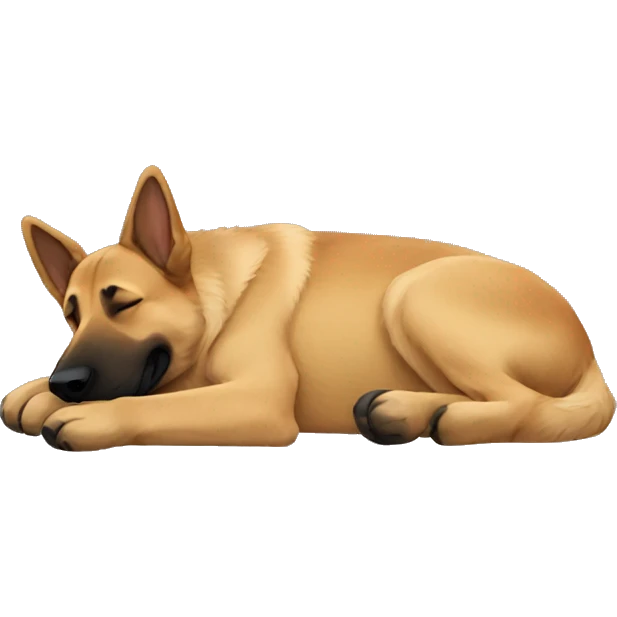 sleeping german sheperd emoji