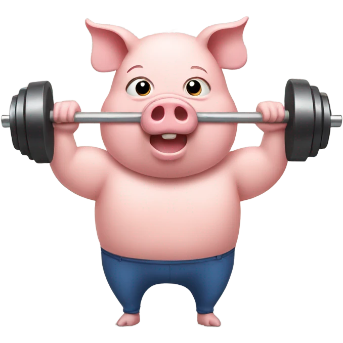 Pig lifting weights  emoji