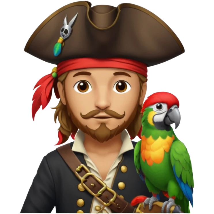 pirate and parrot emoji