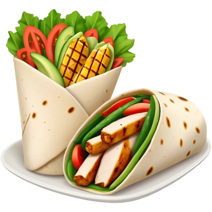 Chicken wrap  emoji