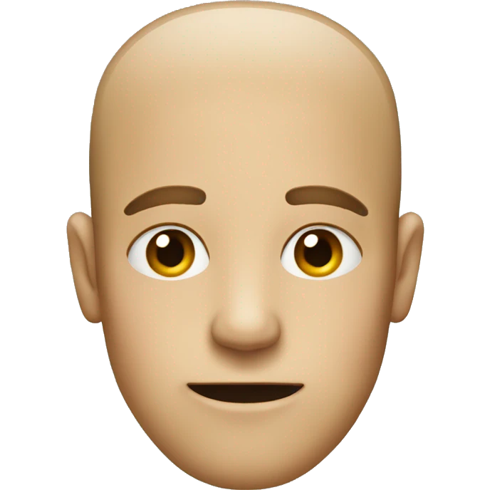a normal emoji with no eye and mouth emoji