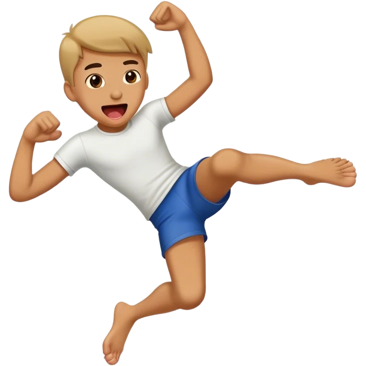 Person laying down kicking their feet with their tongue out emoji