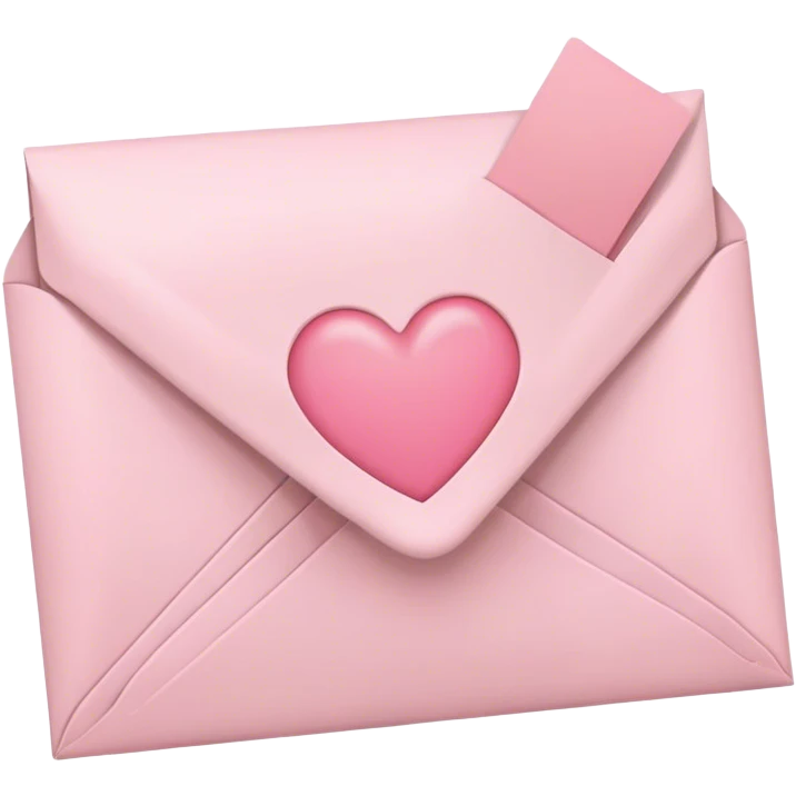 pastel pink heart envelope emoji