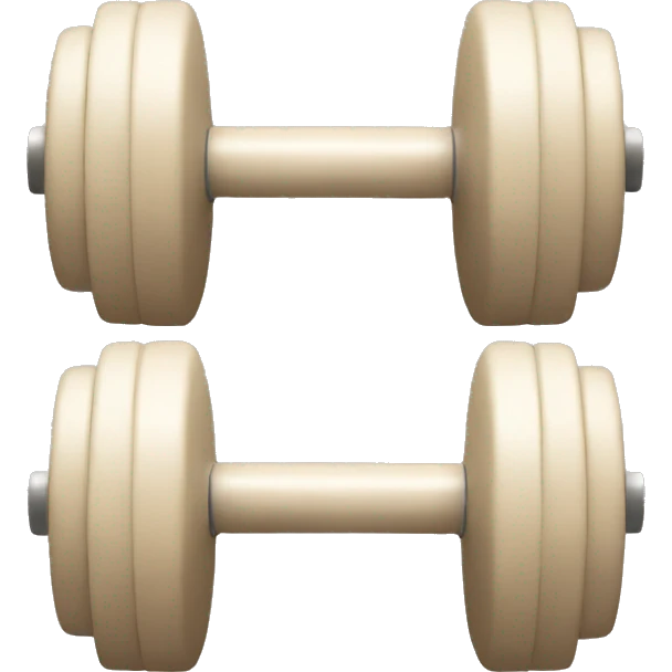 beige dumbbells emoji