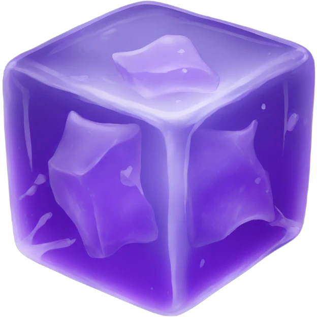 Purple ice cubes emoji
