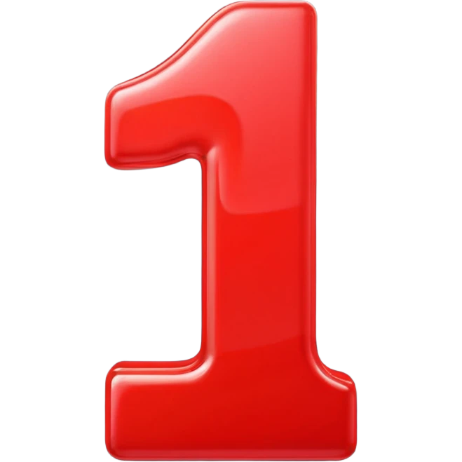 An animated number 1  emoji