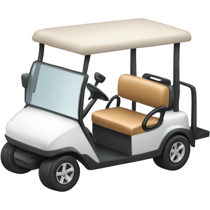 Golf cart with golf clubs emoji