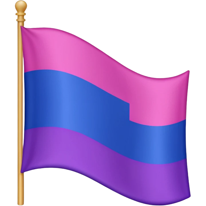 A bisexual flag 🩷💜💙 emoji