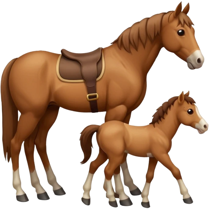 Horse With Baby emoji
