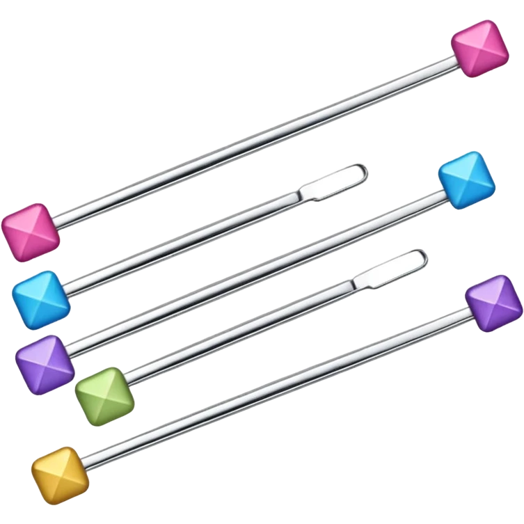 Bobby pins of different colour's  emoji