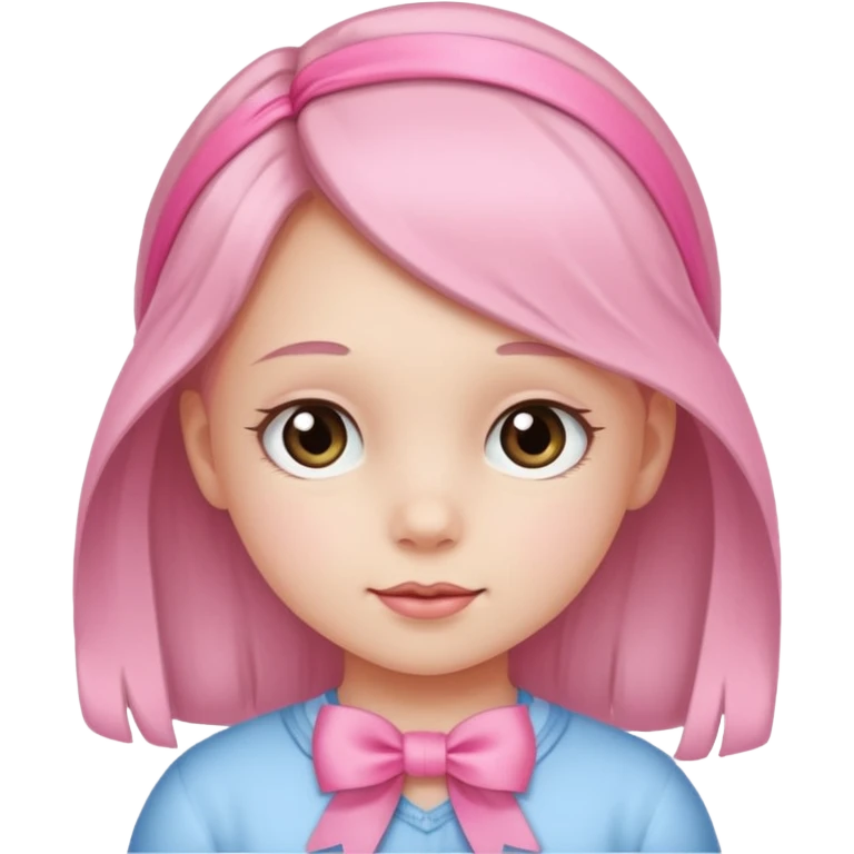 little girl with ribbon emoji