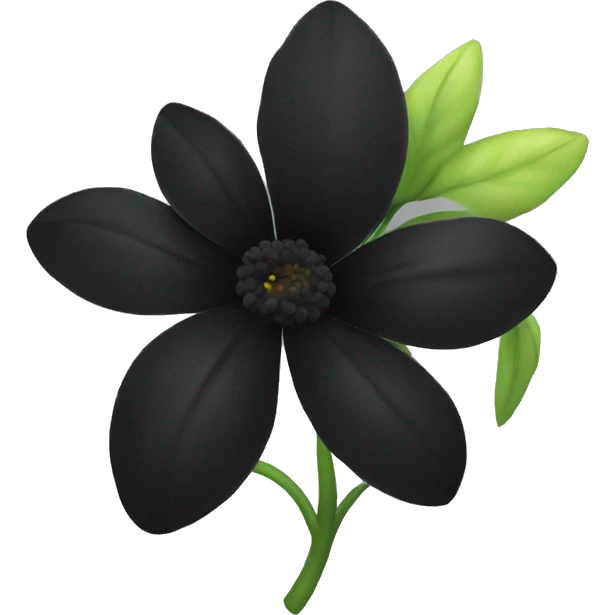Black flower emoji