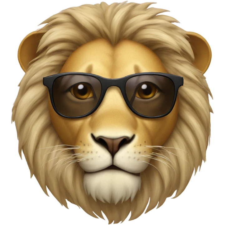 Lion with sunglasses emoji