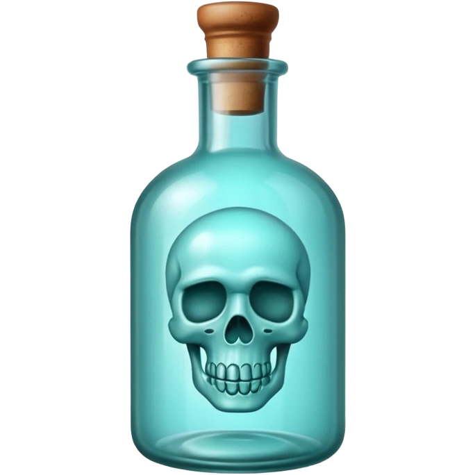 Cyan poison bottle  emoji