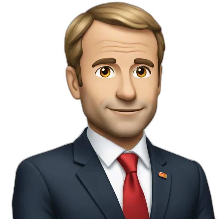 Chat sur macron emoji