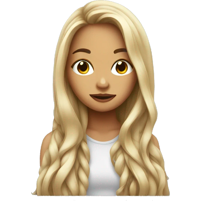 girl with long hair vape emoji