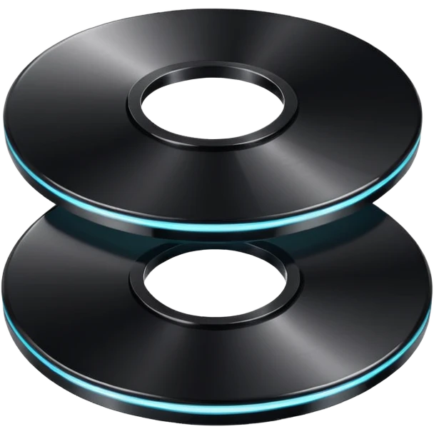 two black computer disk emoji