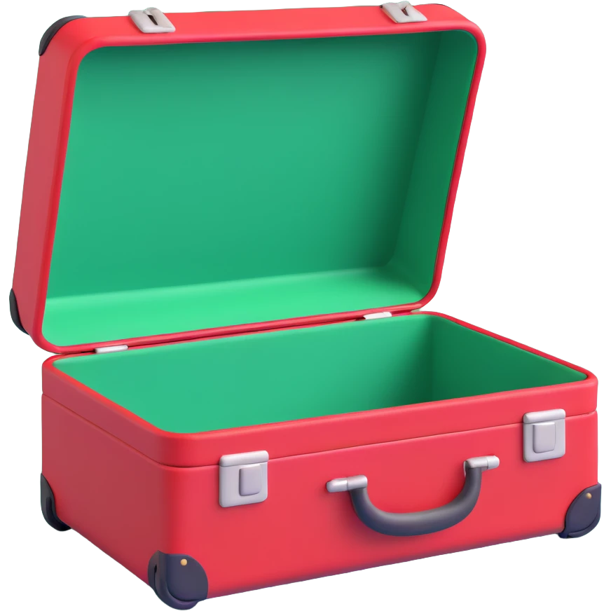 red open suitcase emoji