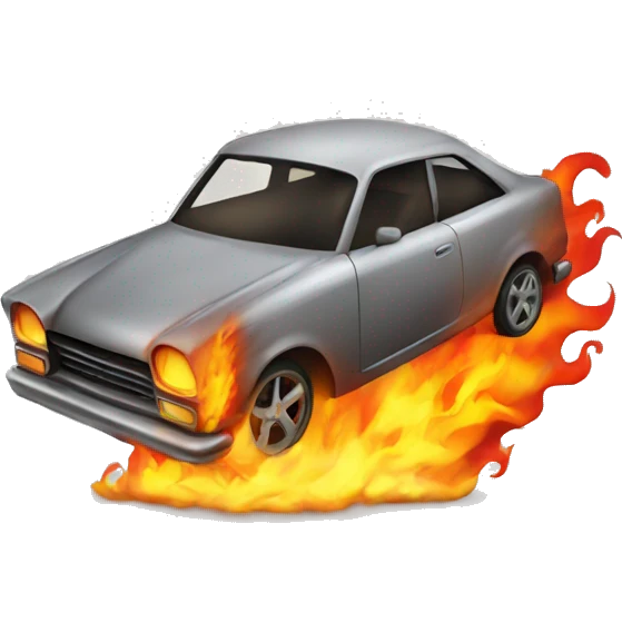 car on fire emoji
