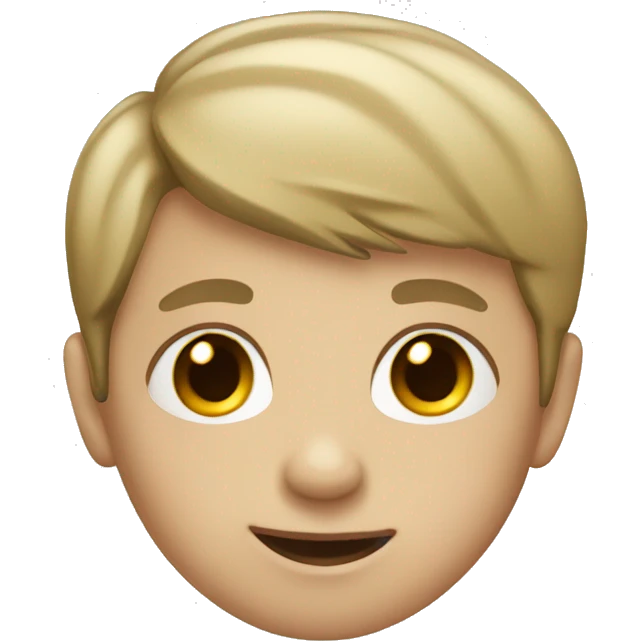A boy with beige skin , short hair , big nose and lips  emoji