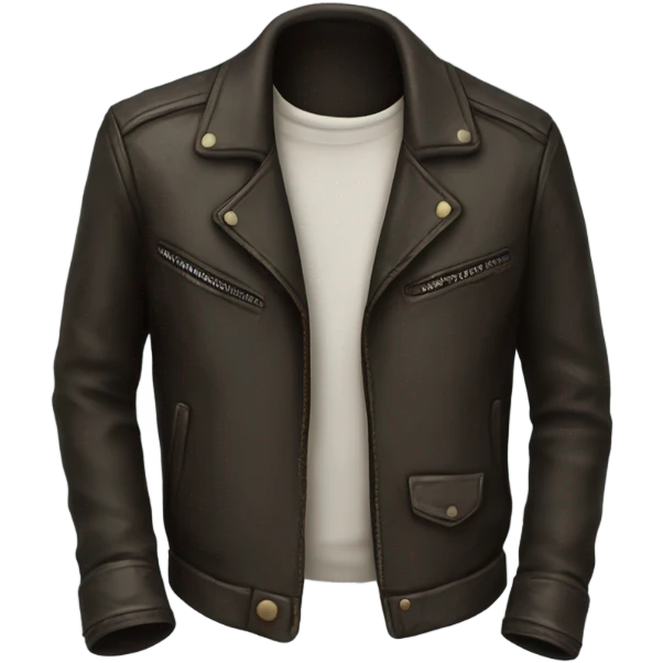a worn leather jacket  emoji