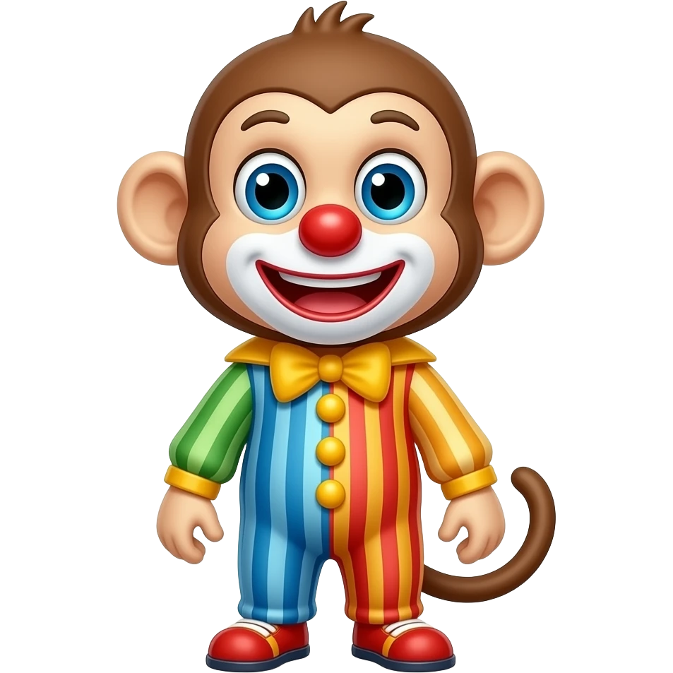 Згенеруй мавпу клоуна в повний зріст emoji