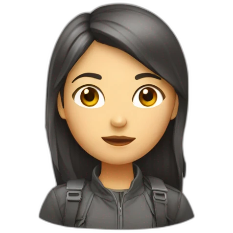 Fille avec un placage guetto emoji