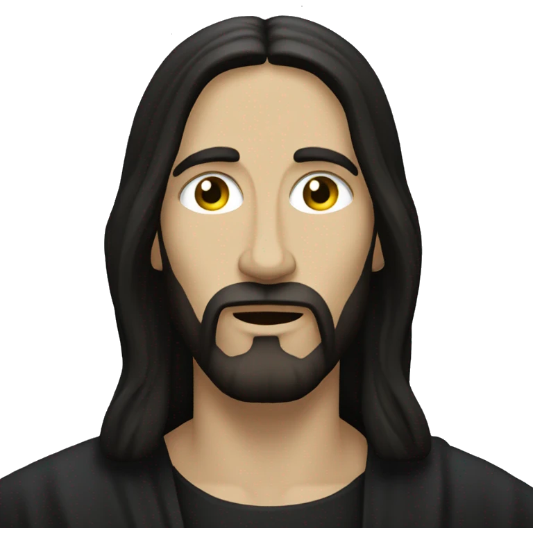 Goth Jesus emoji