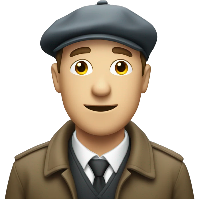 A yorkshire man in a flat cap with a speech bubble saying "ta" emoji
