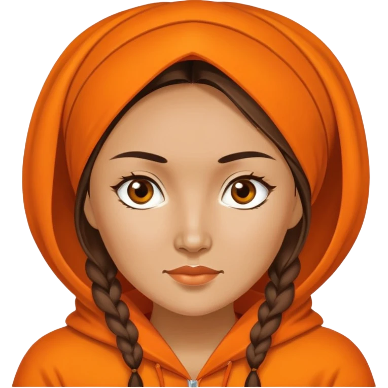 Смуглая казашка в оранжевом  emoji
