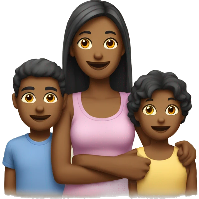 Família com 2 filhos emoji