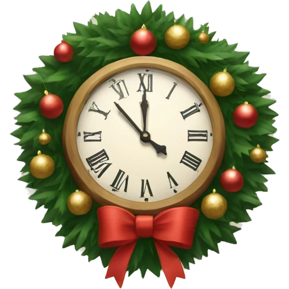 december cristmass clock emoji