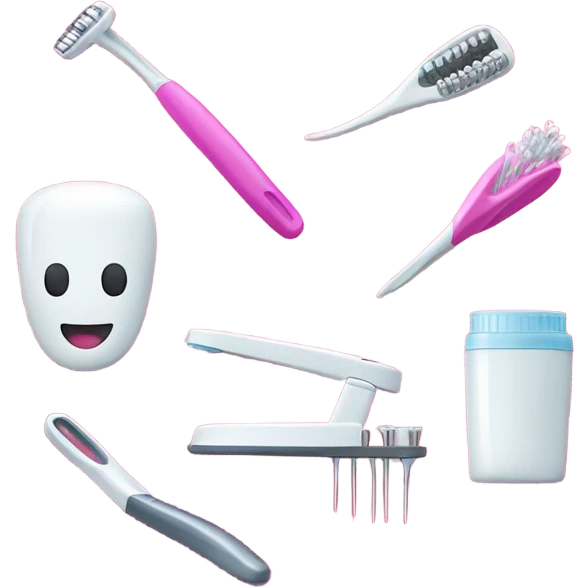 Pink dental  emoji