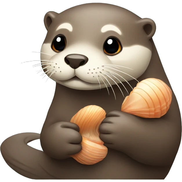 OTTER WITH CLAM emoji