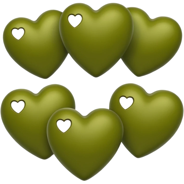 olive green heart emoji but look like normal emoji heart emoji