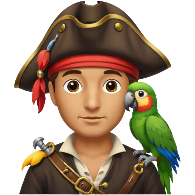 pirate and parrot emoji