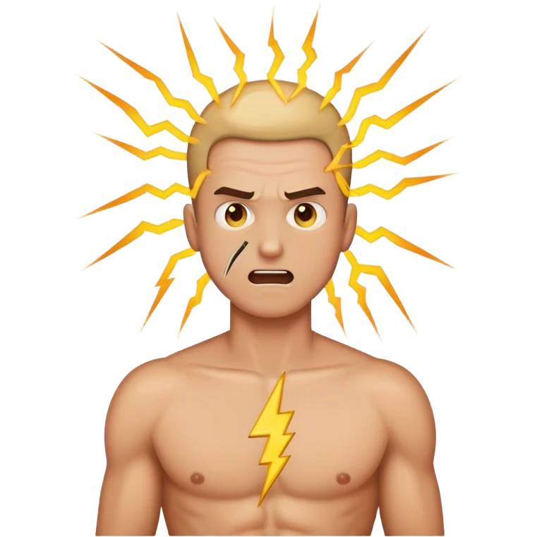 I guy getting electrocuted  emoji