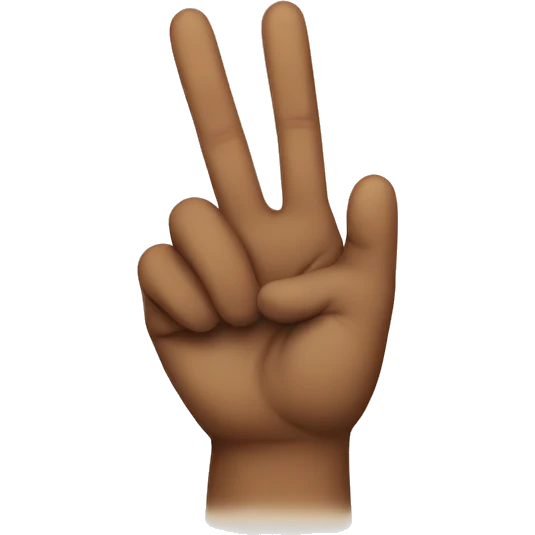 Peace sign fingers emoji