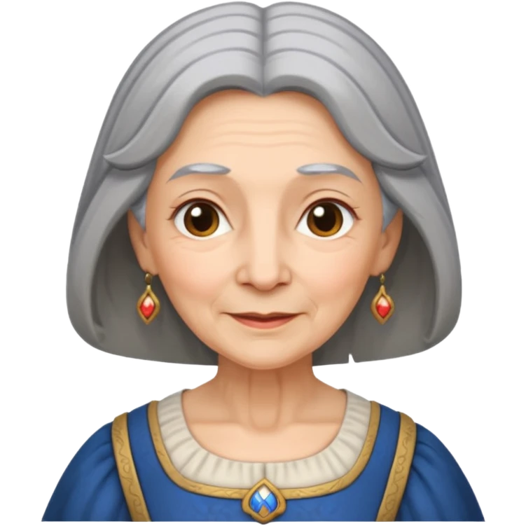 The kind and amiable grandmother in medieval fairy tales emoji