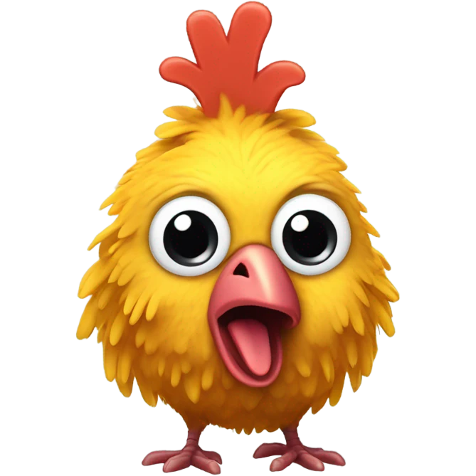 3d angry cute chicken emoji