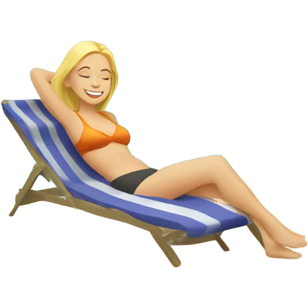 Caucasian ladies ￼laying on the beach  emoji