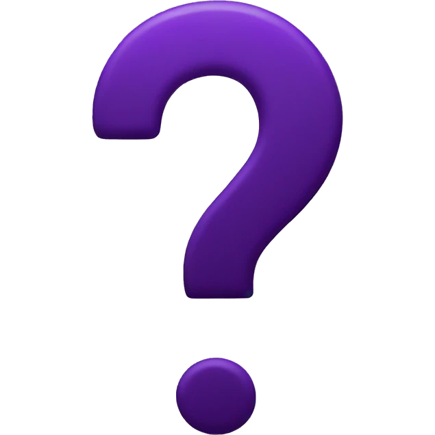 purple question mark emoji