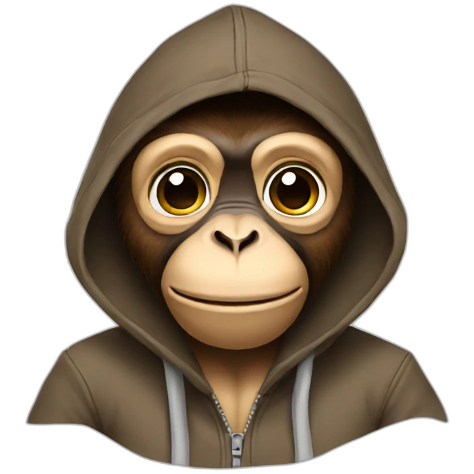 monkey with a hoodie emoji