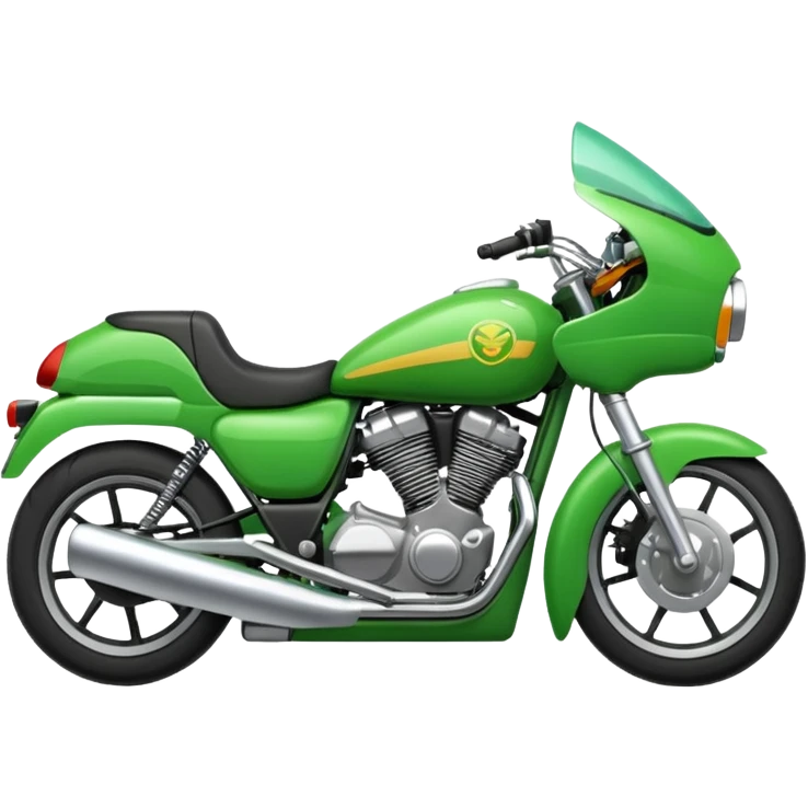 fait moi un emojie en moto vert emoji