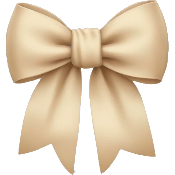 Beige bow emoji