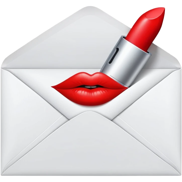 Envelope with smooch mark emoji