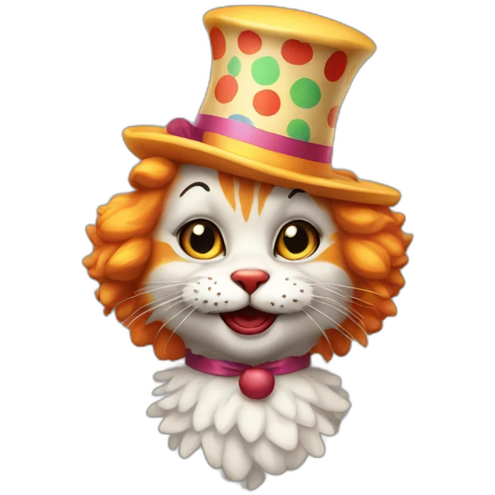 Chaton clown emoji