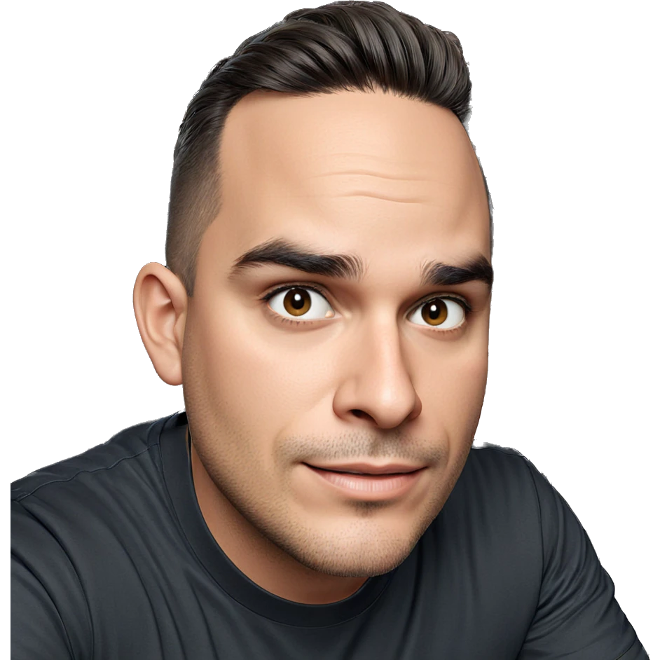 boys smiling in black shirts emoji