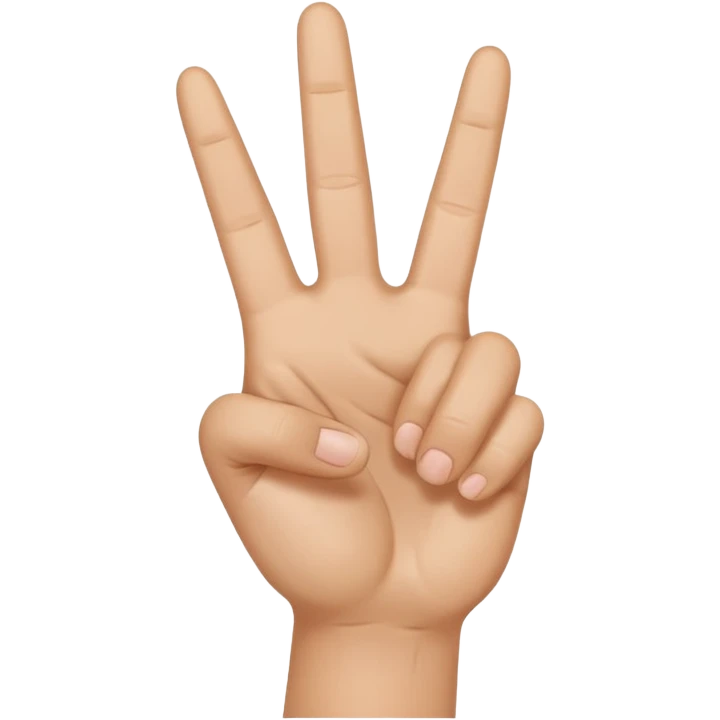 Hand doing peace sign with back of hand facing out  emoji